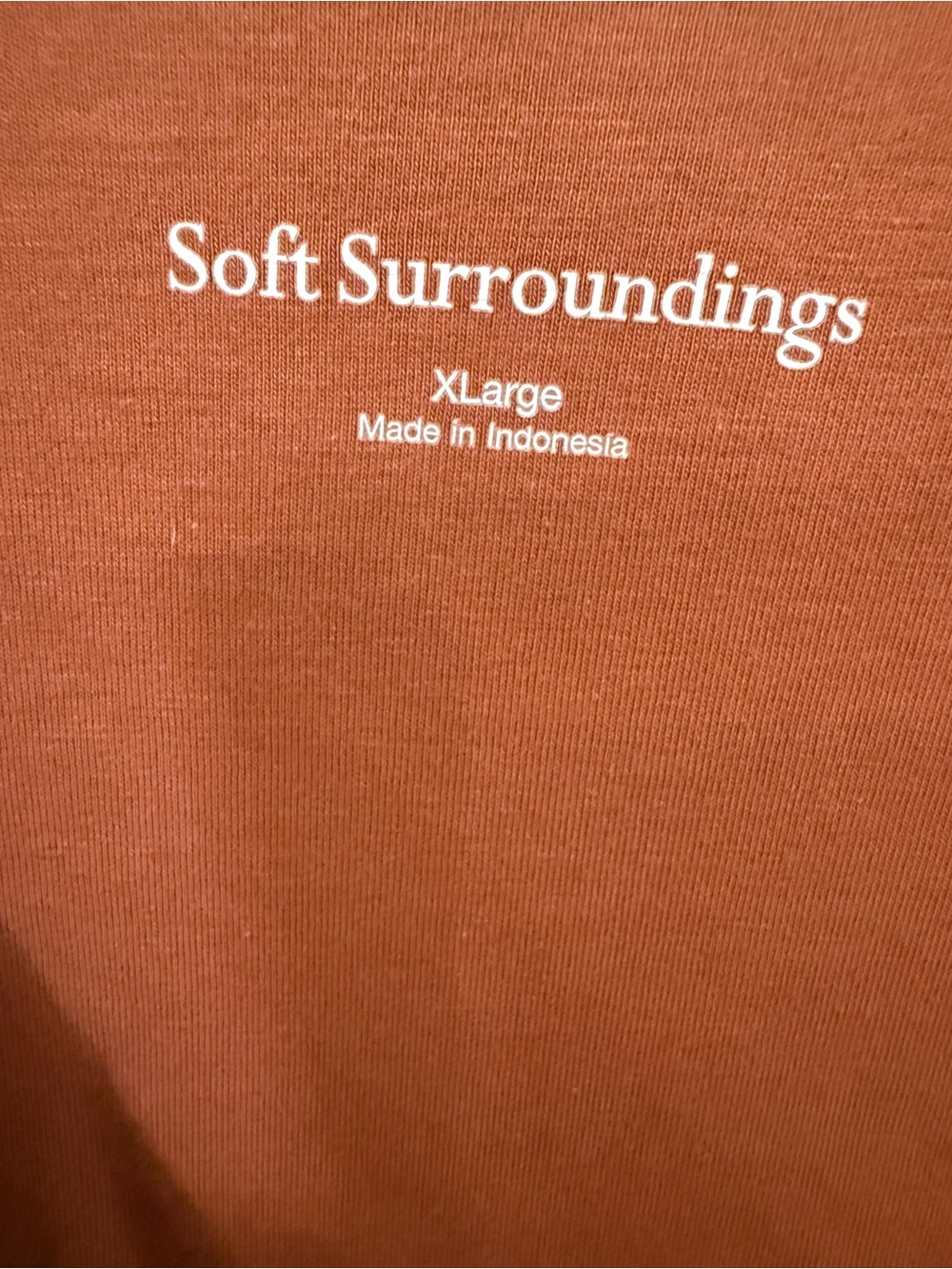 Soft Surroundings Rust Wrap-Style Long Sleeve Top - Picture 2 of 4